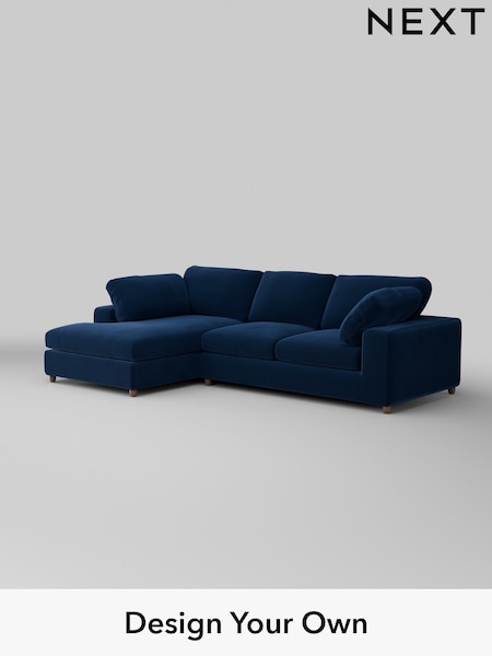 Plush Velvet Easy Clean/Navy Blue N Premium The Snuggle Grand (W44860) | £2,750