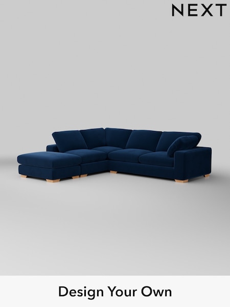 Plush Velvet Easy Clean/Navy Blue N Premium The Snuggle Grand (W44860) | £3,499