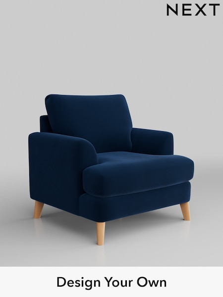 Plush Velvet Easy Clean/Navy Blue Parker (W44862) | £875