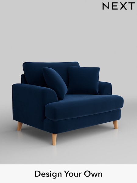 Plush Velvet Easy Clean/Navy Blue Parker (W44862) | £975