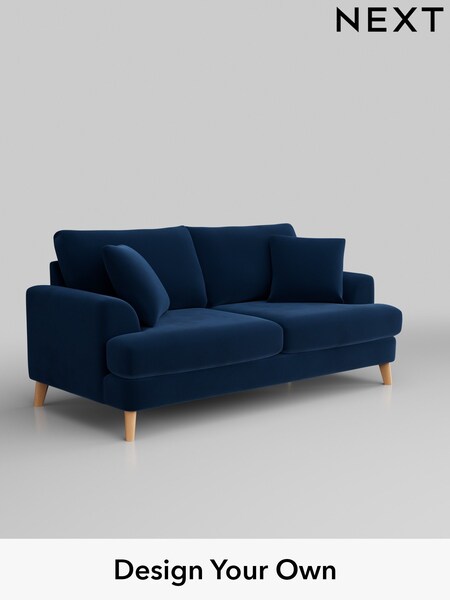 Plush Velvet Easy Clean/Navy Blue Parker (W44862) | £1,375