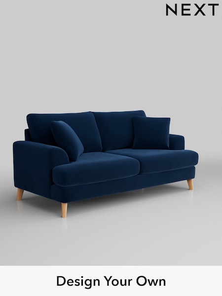 Plush Velvet Easy Clean/Navy Blue Parker (W44862) | £1,375