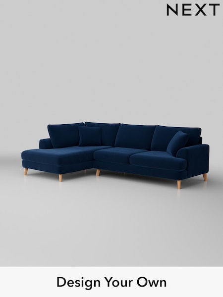 Plush Velvet Easy Clean/Navy Blue Parker (W44862) | £2,350