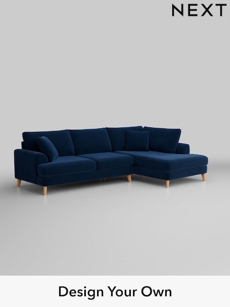Plush Velvet Easy Clean/Navy Blue Parker (W44862) | £2,350