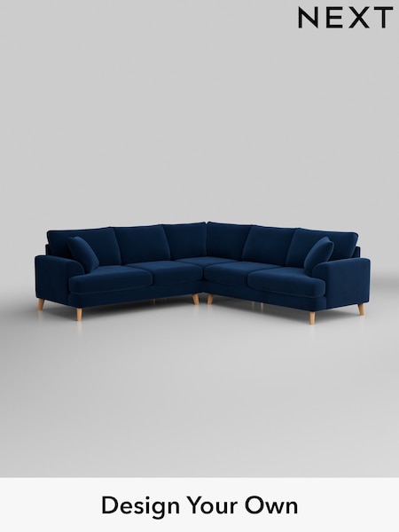 Plush Velvet Easy Clean/Navy Blue Parker (W44862) | £2,725