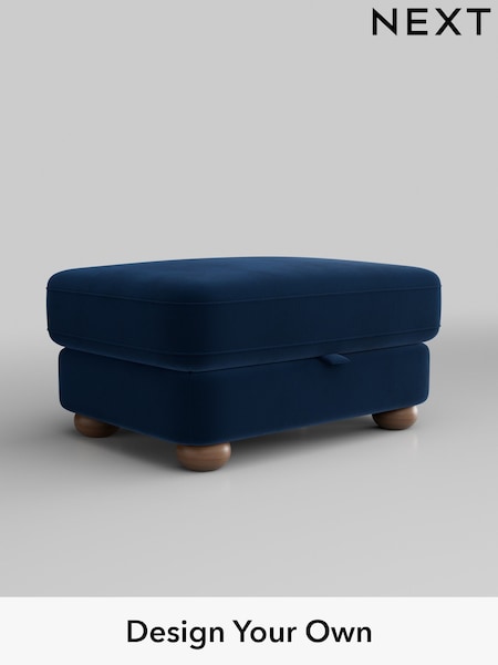 Plush Velvet Easy Clean/Navy Blue Arches (W44863) | £499