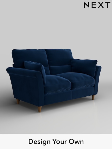 Plush Velvet Easy Clean/Navy Blue Hartley Highback Relaxed Sit (W44864) | £1,125