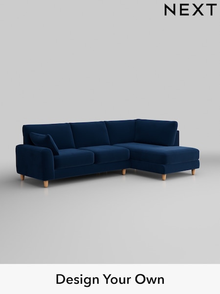 Plush Velvet Easy Clean/Navy Blue Campbell (W44866) | £1,875