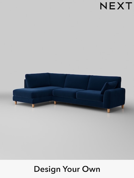 Plush Velvet Easy Clean/Navy Blue Campbell (W44866) | £1,975