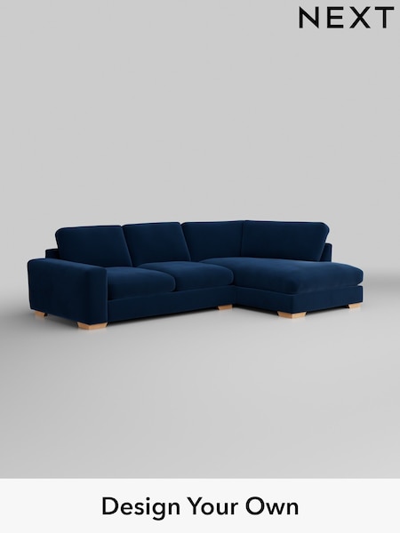 Plush Velvet Easy Clean/Navy Blue Houghton Deep Relaxed Sit (W44867) | £2,250