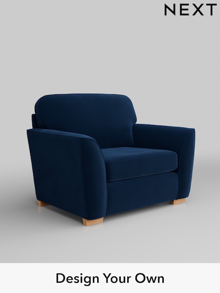 Plush Velvet Easy Clean/Navy Blue Malvern (W44868) | £725