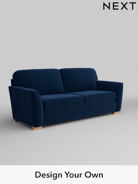 Plush Velvet Easy Clean/Navy Blue Malvern (W44868) | £1,175