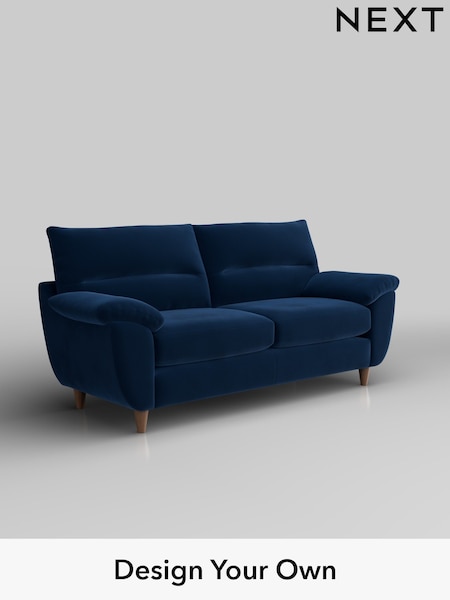 Plush Velvet Easy Clean/Navy Blue Elliot Highback (W44871) | £1,175