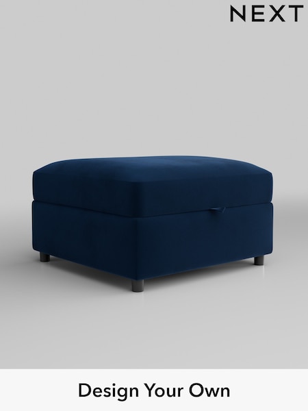 Plush Velvet Easy Clean/Navy Blue Parker Platform (W44872) | £499