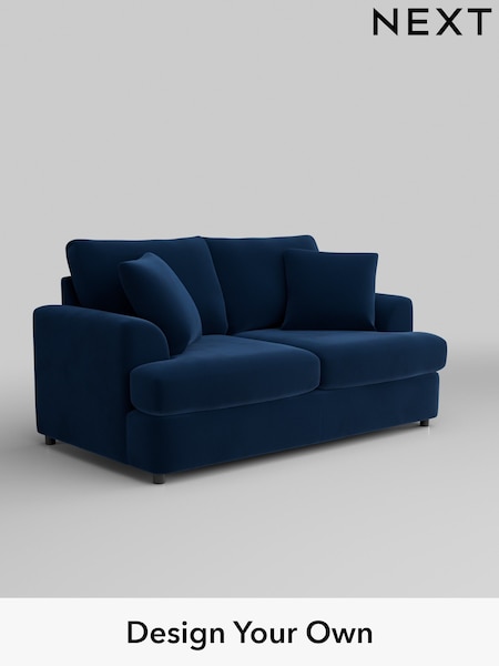 Plush Velvet Easy Clean/Navy Blue Parker Platform (W44872) | £1,175