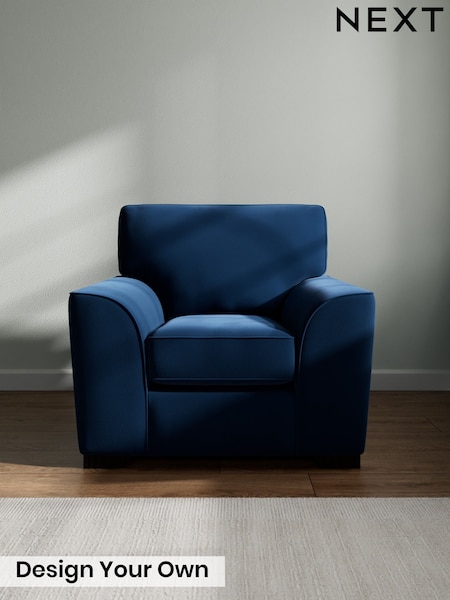 Plush Velvet Easy Clean/Navy Blue Stamford (W44873) | £750