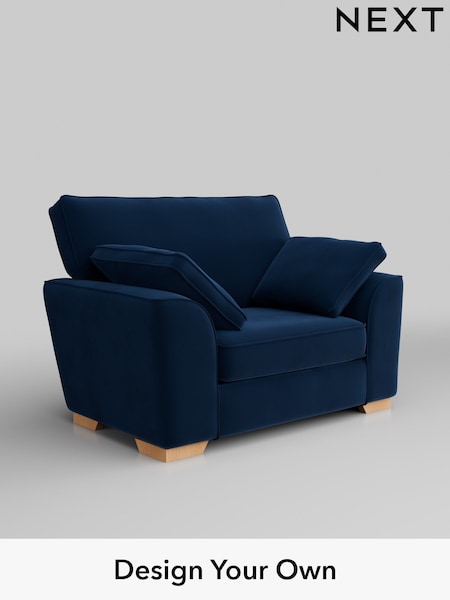 Plush Velvet Easy Clean/Navy Blue Stamford (W44873) | £850