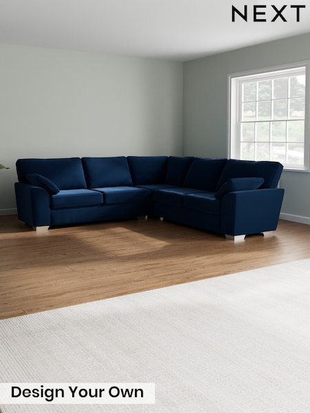 Plush Velvet Easy Clean/Navy Blue Stamford (W44873) | £2,550