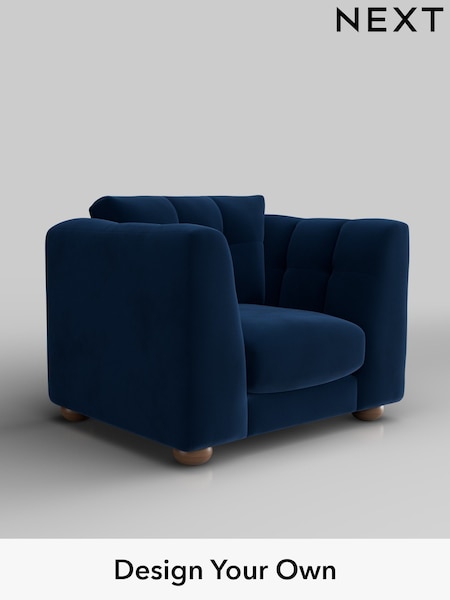 Plush Velvet Easy Clean/Navy Blue Jasmine (W44874) | £1,075