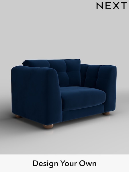 Plush Velvet Easy Clean/Navy Blue Jasmine (W44874) | £1,175