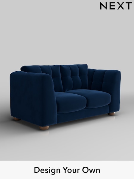 Plush Velvet Easy Clean/Navy Blue Jasmine (W44874) | £1,275