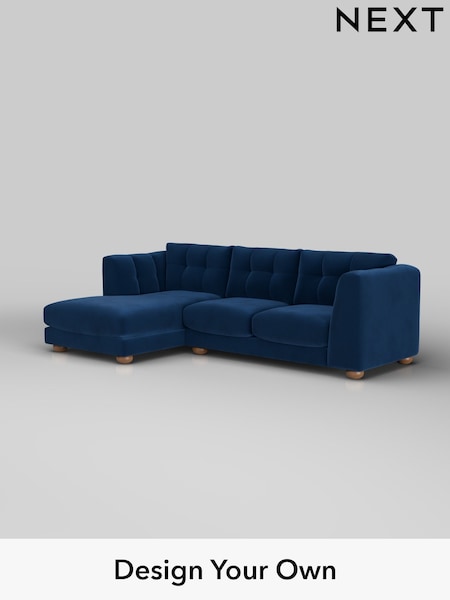 Plush Velvet Easy Clean/Navy Blue Jasmine (W44874) | £2,075