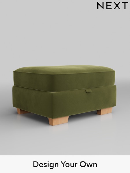 Plush Velvet Easy Clean/Mid Olive Green Hayden Highback (W44876) | £499
