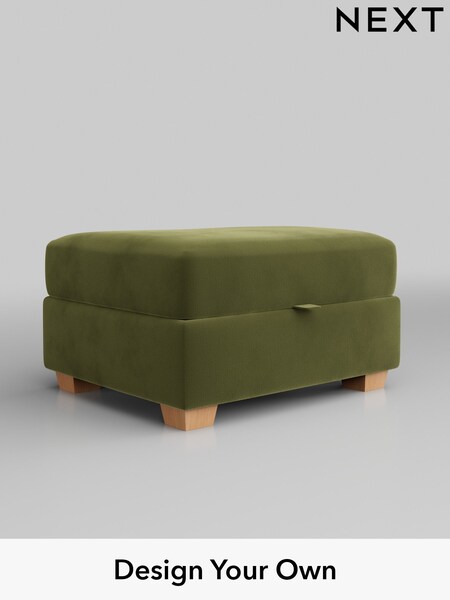 Plush Velvet Easy Clean/Mid Olive Green Heath Highback (W44877) | £475