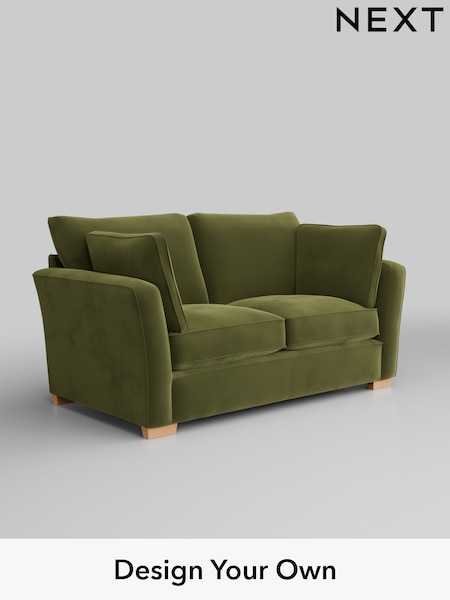 Plush Velvet Easy Clean/Mid Olive Green Heath Highback (W44877) | £1,125