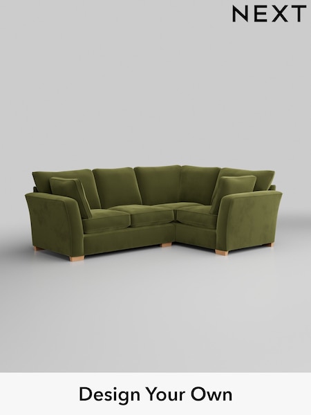 Plush Velvet Easy Clean/Mid Olive Green Heath Highback (W44877) | £2,050