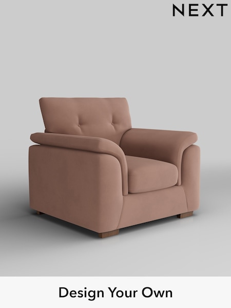 Plush Velvet Easy Clean/Mid Natural Hayden Buttoned Back (W44878) | £750