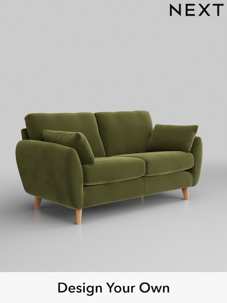 Plush Velvet Easy Clean/Mid Olive Green Wilson (W44880) | £899