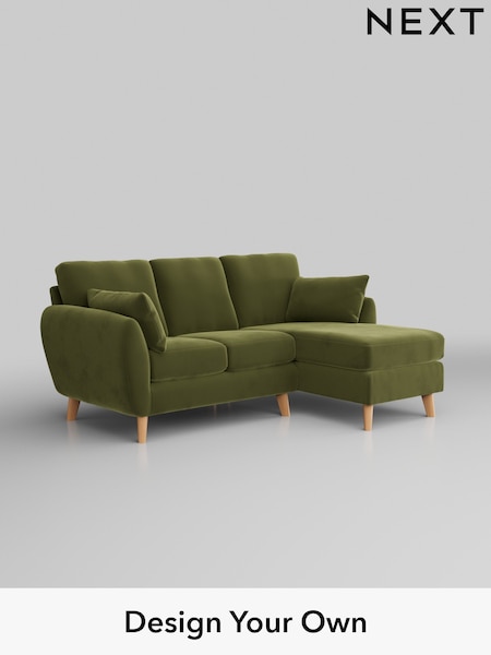 Plush Velvet Easy Clean/Mid Olive Green Wilson (W44880) | £1,499