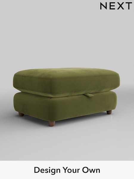 Plush Velvet Easy Clean/Mid Olive Green Aiden (W44881) | £499