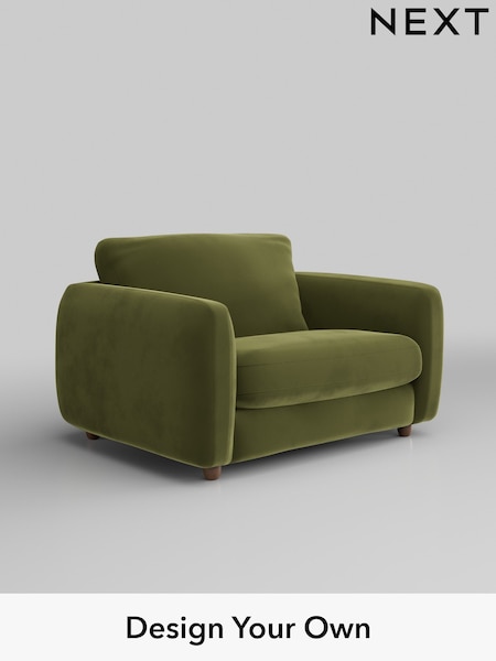 Plush Velvet Easy Clean/Mid Olive Green Aiden (W44881) | £925