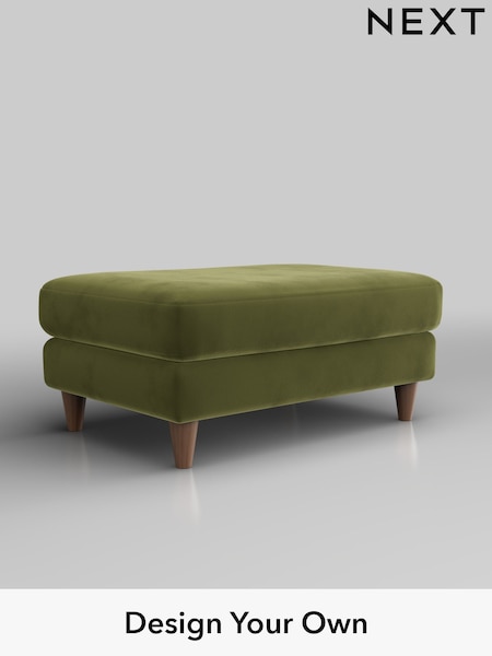 Plush Velvet Easy Clean/Mid Olive Green Hartley Relaxed Sit (W44884) | £425