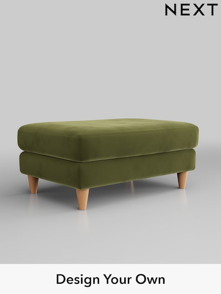 Plush Velvet Easy Clean/Mid Olive Green Hartley Relaxed Sit (W44884) | £425