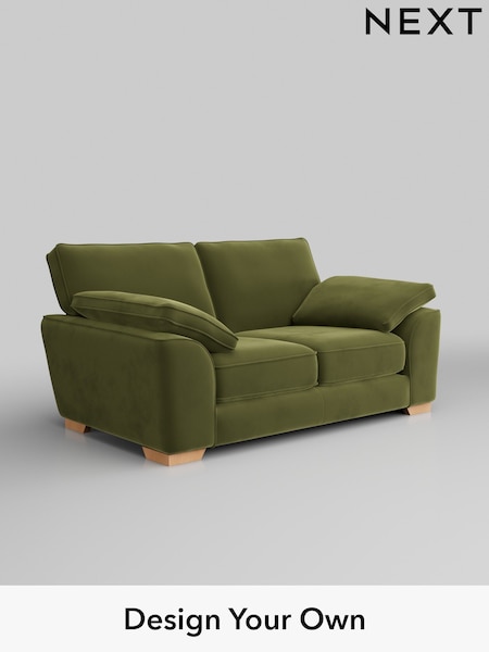 Plush Velvet Easy Clean/Mid Olive Green Stamford Grand Relaxed Sit (W44887) | £1,625