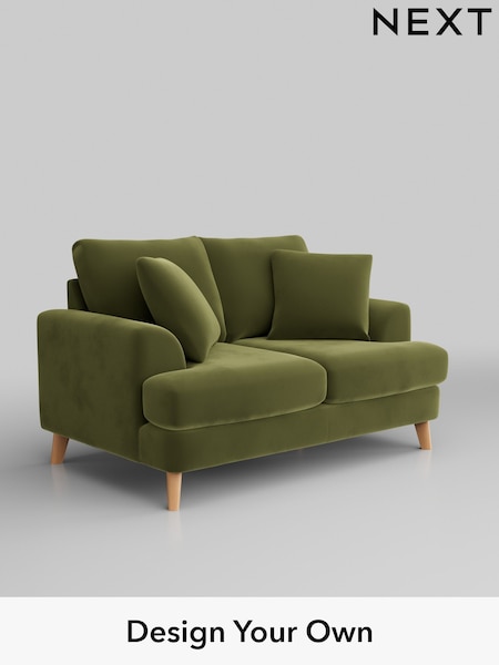 Plush Velvet Easy Clean/Mid Olive Green Parker (W44888) | £1,175