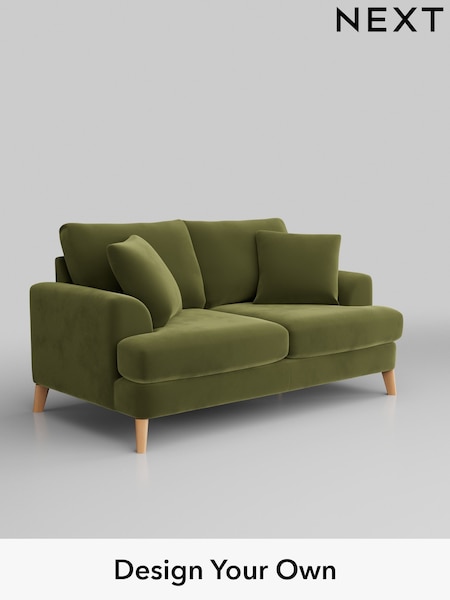 Plush Velvet Easy Clean/Mid Olive Green Parker (W44888) | £1,275