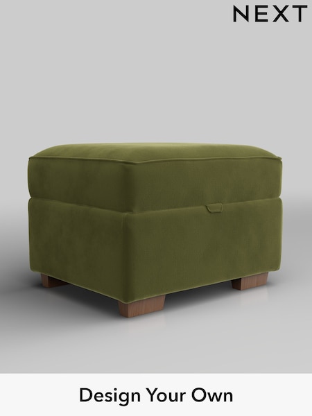 Plush Velvet Easy Clean/Mid Olive Green Malvern (W44890) | £475