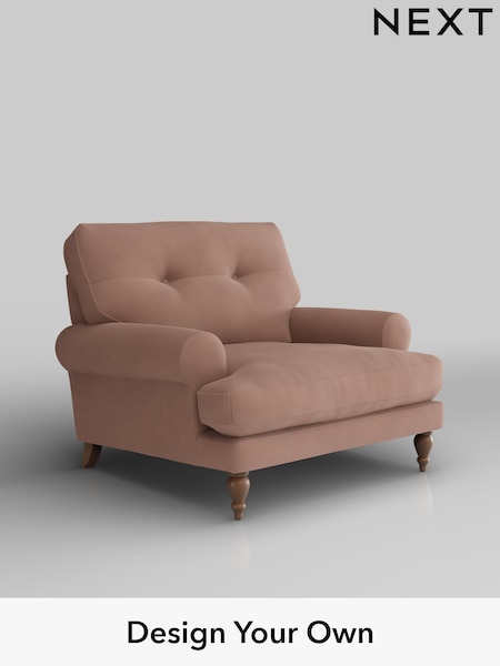 Plush Velvet Easy Clean/Mid Natural Erin Buttoned Back Deep Sit (W44895) | £875