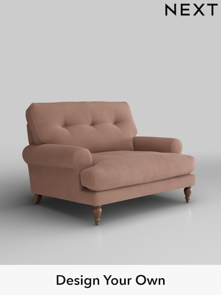 Plush Velvet Easy Clean/Mid Natural Erin Buttoned Back Deep Sit (W44895) | £975