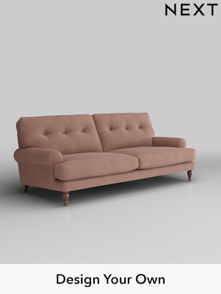 Plush Velvet Easy Clean/Mid Natural Erin Buttoned Back Deep Sit (W44895) | £1,375