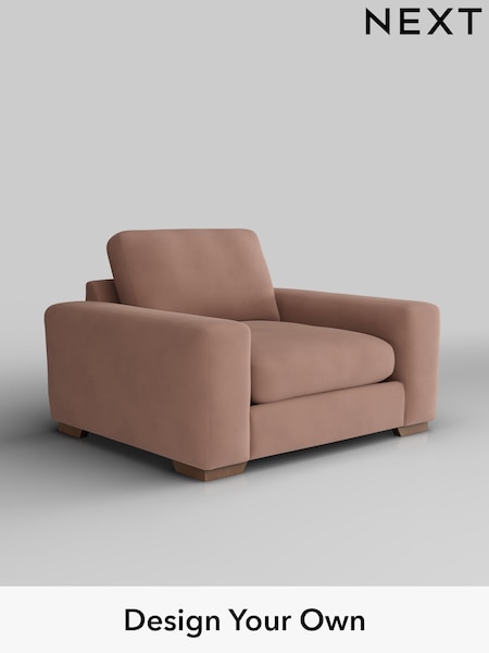 Plush Velvet Easy Clean/Mid Natural Houghton Deep Relaxed Sit (W44905) | £1,025