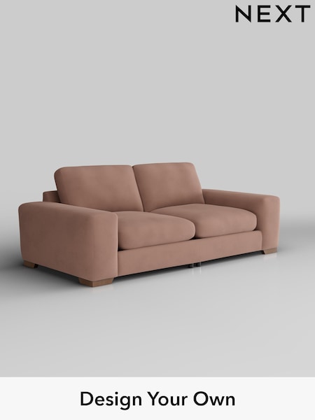 Plush Velvet Easy Clean/Mid Natural Houghton Deep Relaxed Sit (W44905) | £1,525