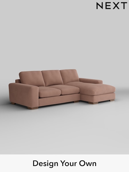 Plush Velvet Easy Clean/Mid Natural Houghton Deep Relaxed Sit (W44905) | £2,125