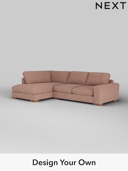 Plush Velvet Easy Clean/Mid Natural Houghton Deep Relaxed Sit (W44905) | £2,250