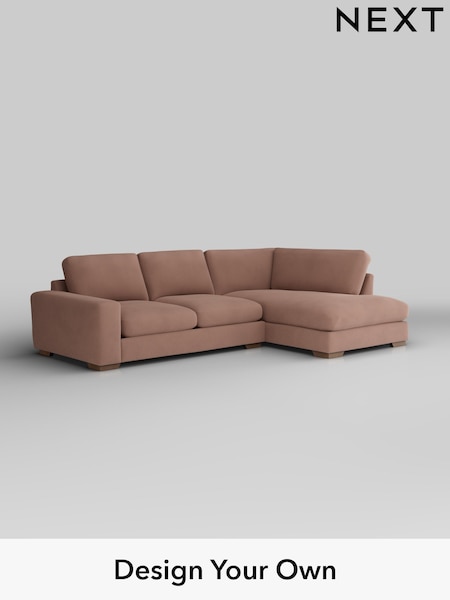 Plush Velvet Easy Clean/Mid Natural Houghton Deep Relaxed Sit (W44905) | £2,250