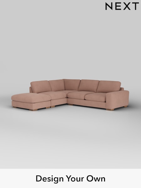 Plush Velvet Easy Clean/Mid Natural Houghton Deep Relaxed Sit (W44905) | £2,675